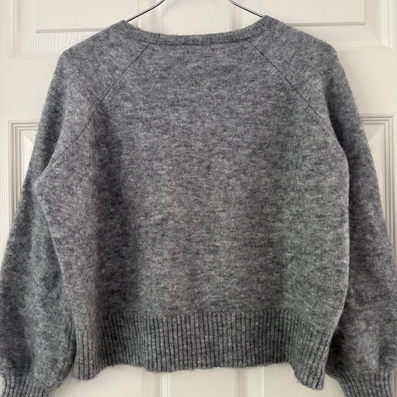 Sezane Leon Jumper Mohair Wool Sweater Gray Women’s Size Small - Picture 9 of 13